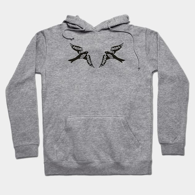 Folk Birds Simple Hoodie by Maggiemagoo Designs